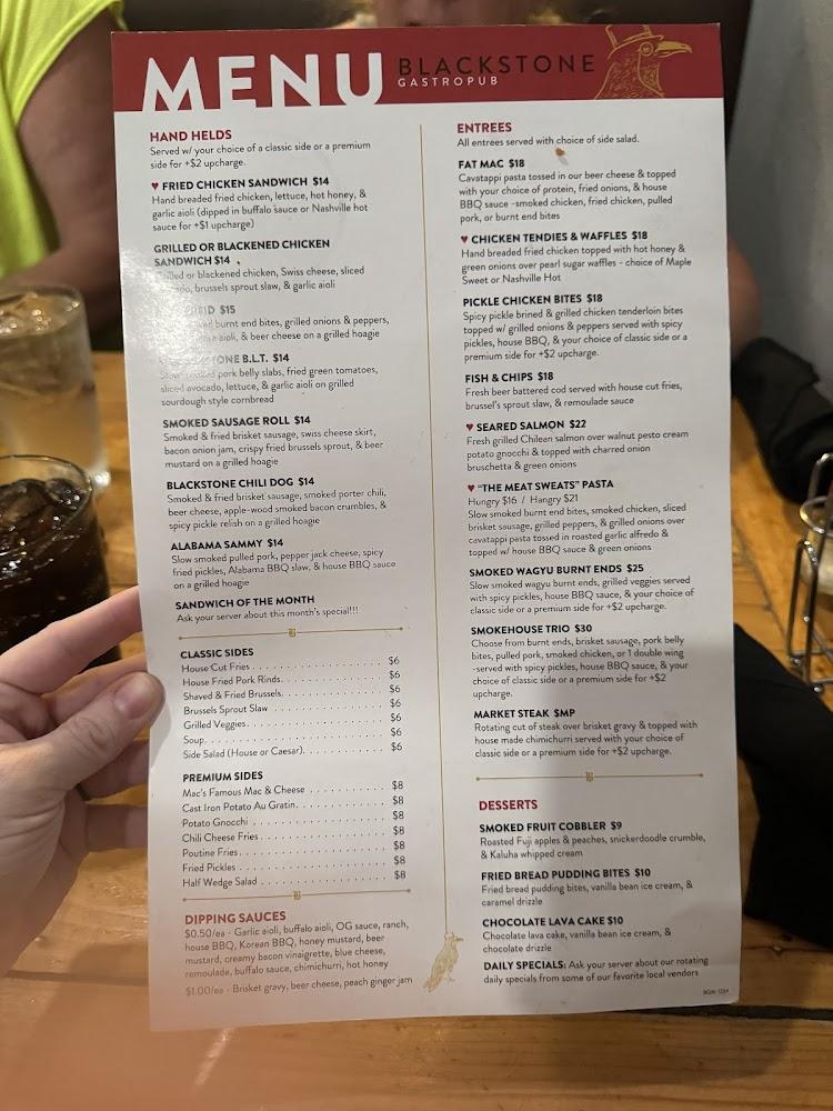 Blackstone Gastropub Menu image 4